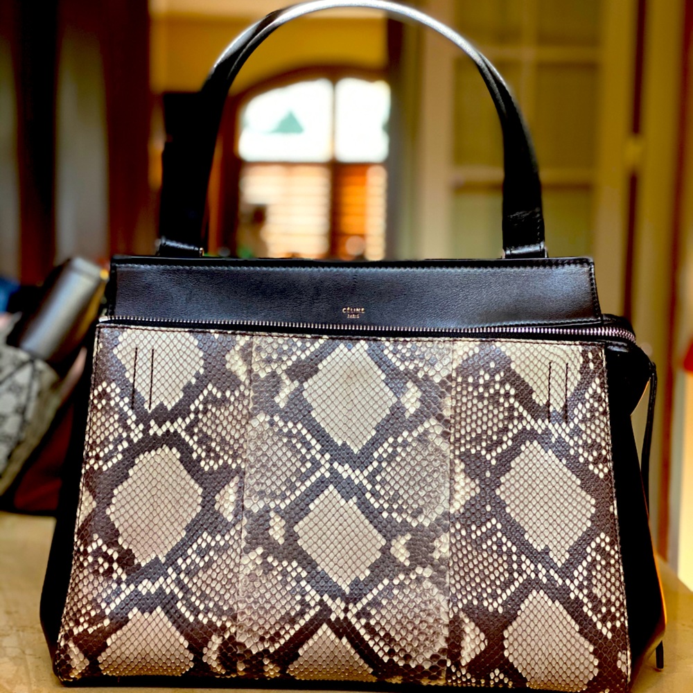 Céline Python Leather Handbag 100% Authentic